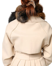 Dolce & Gabbana Brown Red Fox Fur Neck Warmer Winter Scarf Dolce & Gabbana
