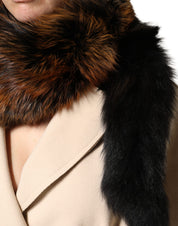 Dolce & Gabbana Brown Red Fox Fur Neck Warmer Winter Scarf Dolce & Gabbana