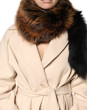 Dolce & Gabbana Brown Red Fox Fur Neck Warmer Winter Scarf Dolce & Gabbana