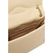 Beige Artificial Leather Handbag