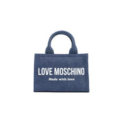 Blue Cotton Handbag