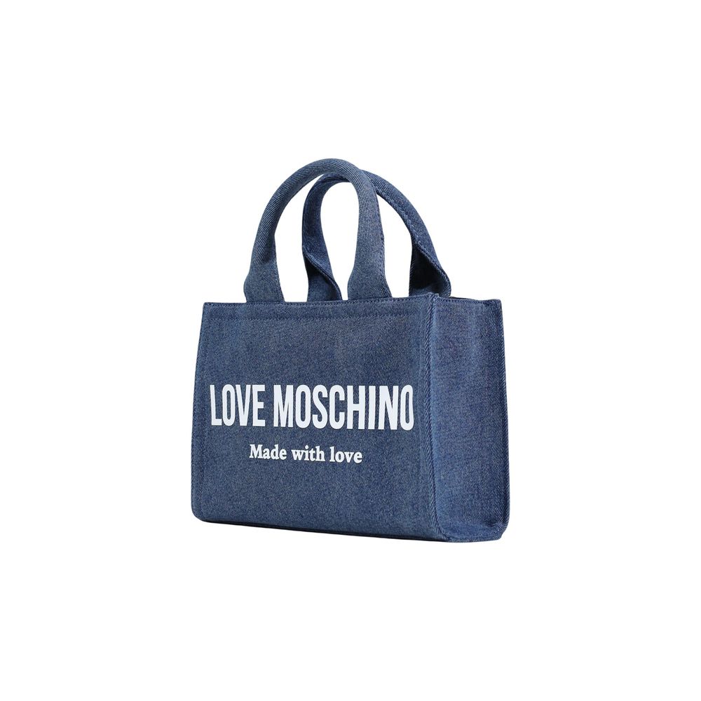 Blue Cotton Handbag