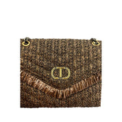 Brown Polypropylene Women Crossbody Bag