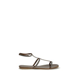 Brown Calf Leather Bos Taurus Strap-On Sandals
