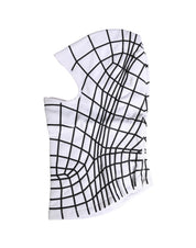 Men White Stripes Nylon Ski Mask Balaclava Hat