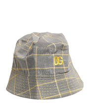 Dolce & Gabbana Men Gray Checkered Bucket Fisherman Capello Hat