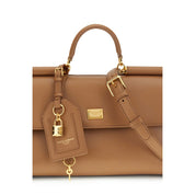 Dolce & Gabbana Beige Calf Leather Bos Taurus Shoulder Bag Dolce & Gabbana