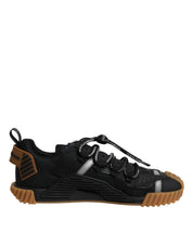 Dolce & Gabbana Black Logo Lace Up Low Top NS1 Sneakers Shoes