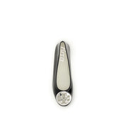 Tory Burch Black Calf Leather Bos Taurus Ballet Flats