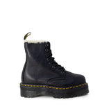 Black Leather Lace-Up Boots