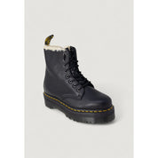 Black Leather Lace-Up Boots