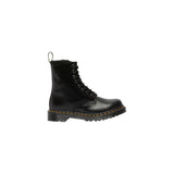 Black Leather Lace-Up Boots