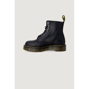 Black Leather Lace-Up Boots