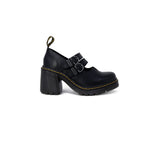 Black Leather High Heel Pumps