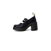 Black Leather High Heel Pumps