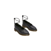 Black Leather Platform Pumps