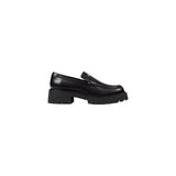 Black Leather High Heel Pumps