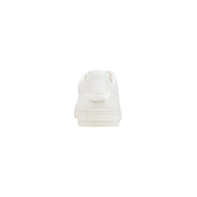 White Polyester Low Top Sneakers