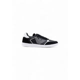Black And White Leather Athletic Sneakers