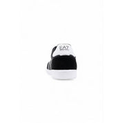 Black And White Leather Athletic Sneakers