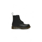 Black Leather Lace-Up Boots