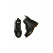 Black Leather Lace-Up Boots