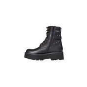 Black Leather Lace-Up Boots