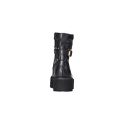 Black Leather Lace-Up Boots