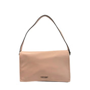 Pink Polyurethane Women Shoulder Bag