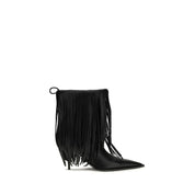 Black Calf Leather Bos Taurus Ankle Boots