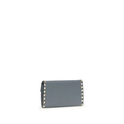 Valentino Garavani Blue Calf Leather Bos Taurus Wallet