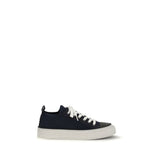 Brunello Cucinelli Blue Cotton Low Top Sneakers
