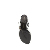 Brown Calf Leather Bos Taurus Stiletto Heel Sandals