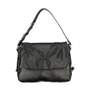 Black Polyurethane Women Backpack