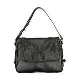 Black Polyurethane Women Backpack