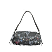 Black Polyester Women Bag