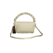 Ecru Polyurethane Women's Handbag