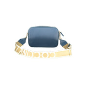 Blue Leather Women Handbag