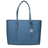 Blue Leather Shoulder Bag