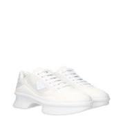 Prada White Fabric Low Top Sneakers