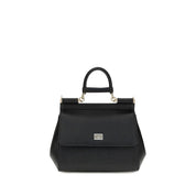 Dolce & Gabbana Black Calf Leather Bos Taurus Handbag