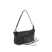 Balenciaga Black Lamb Ovis Aries Aries Shoulder Bag