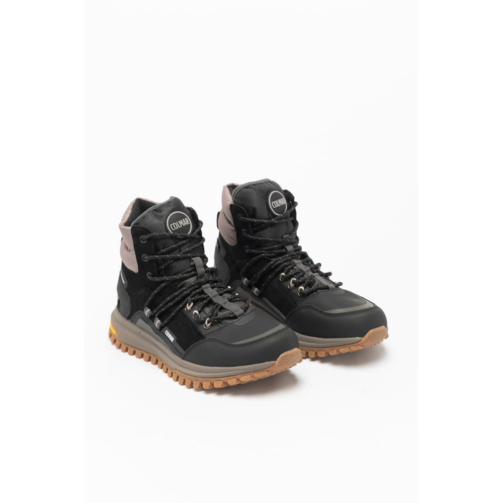 Colmar Black Leather Ankle Boots