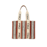 Brown Linen Tote Bag
