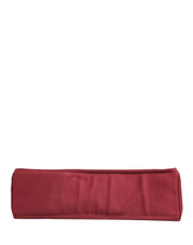 Burgundy Cotton Canvas Shopping Tote Women Borse  Jewellery Bag