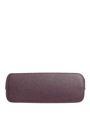 Dark Purple Leather DG Logo Zip Around Hand Purse Wallet