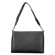 Black Polyurethane Women Handbag