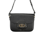 Black Polyurethane Women Handbag