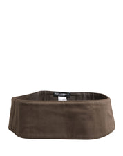 Brown Viscose Wide Belt Waist Cummerband Men