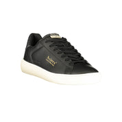 Black Polyurethane Men Sneaker